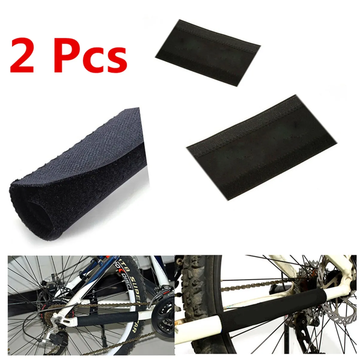 2pcs Bicycle Chain Stay Fork Magic Tapes Guard Cover Cycling Frame