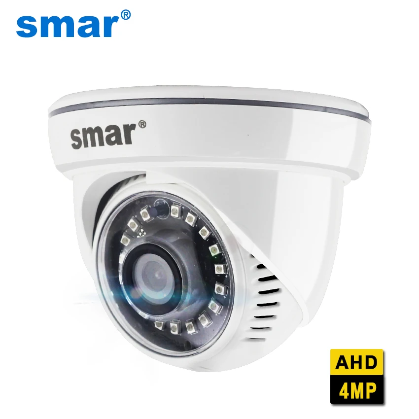 Smar AHD 4MP Security Camera Indoor Full HD Night Vision Dome Camera 18pcs Nano IR Led,3.6nn Lens,IR Cut,1/3 inch CMOS Sensor Smar AHD 4MP Security Camera Indoor Full HD Night Vision Dome Camera 18pcs Nano IR Led,3.6nn Lens,IR Cut,1/3 inch CMOS Sensor