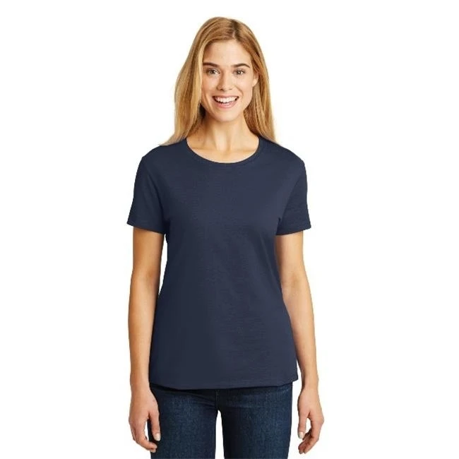 Hanes SL04 Ladies Nano T Cotton T-Shirt Navy - Small