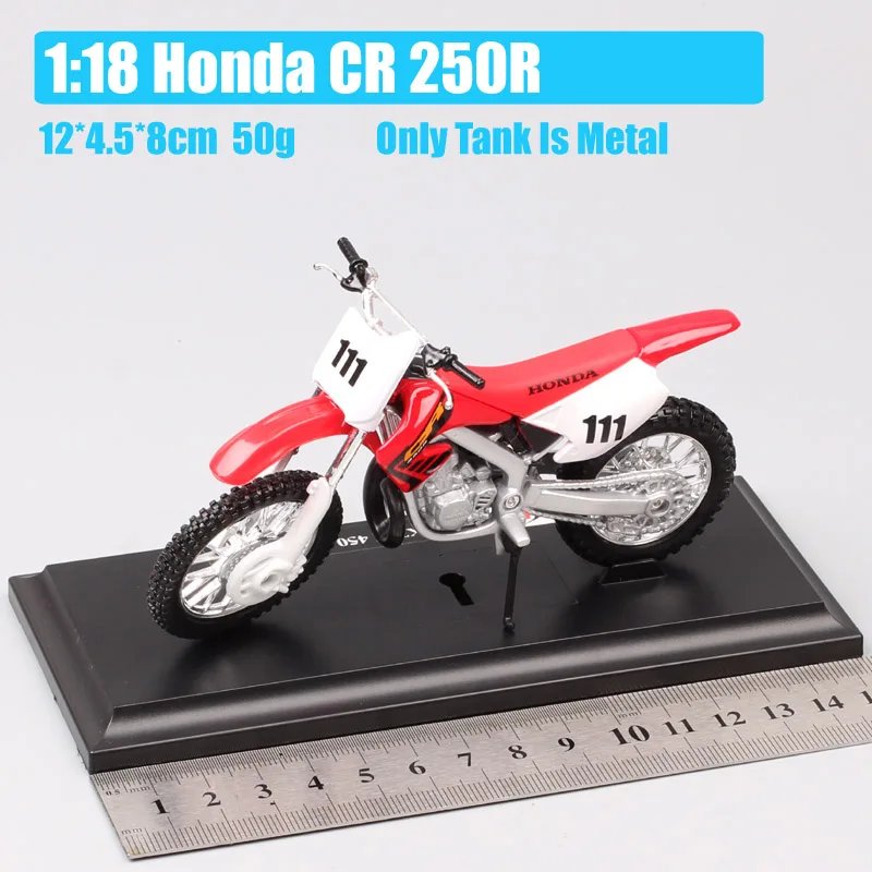 Maisto 1/18 Honda CR250R CR мотокросса № 111 весы модели мотоциклов Diecasts & Toy транспортные средства Мотоцикл dirt racing реплики подарок
