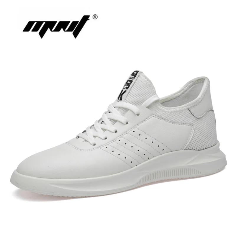 

Spring Breathable Men Casual Shoes Genuine Leather With Mesh Shoes Men Lace Up Quality Outdoor Shoes Sneakers