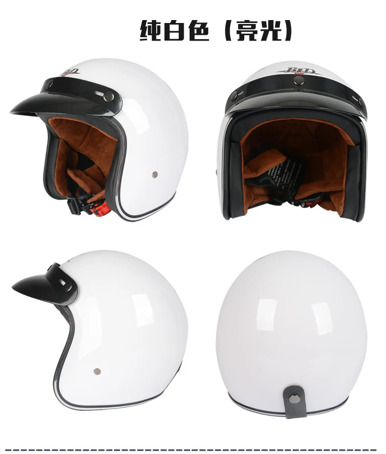 Moto rcycle шлем jet винтажный шлем с открытым лицом Ретро 3/4 полушлем casco moto capacete moto ciclismo
