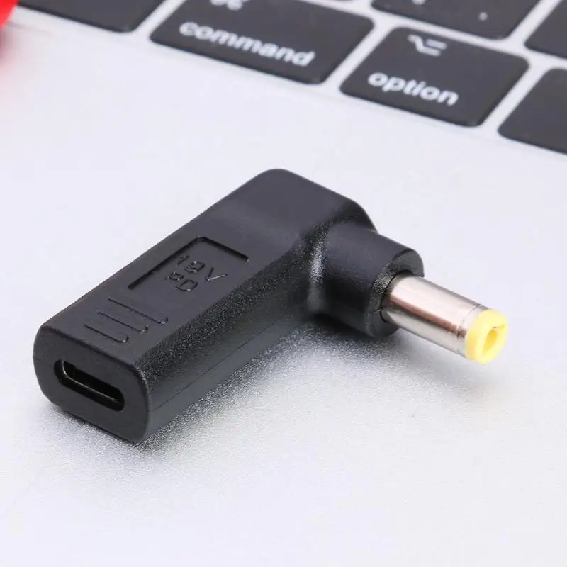 90 градусов USB 3 1 C тип c автобус до 5 5*2 мм DC источник питания вилка конвертер с PD