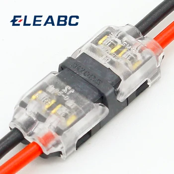 

5 pcs 2pin Spring Connector wire with no welding no screws Quick Connector cable clamp Terminal Block 2 Way Easy for led strip