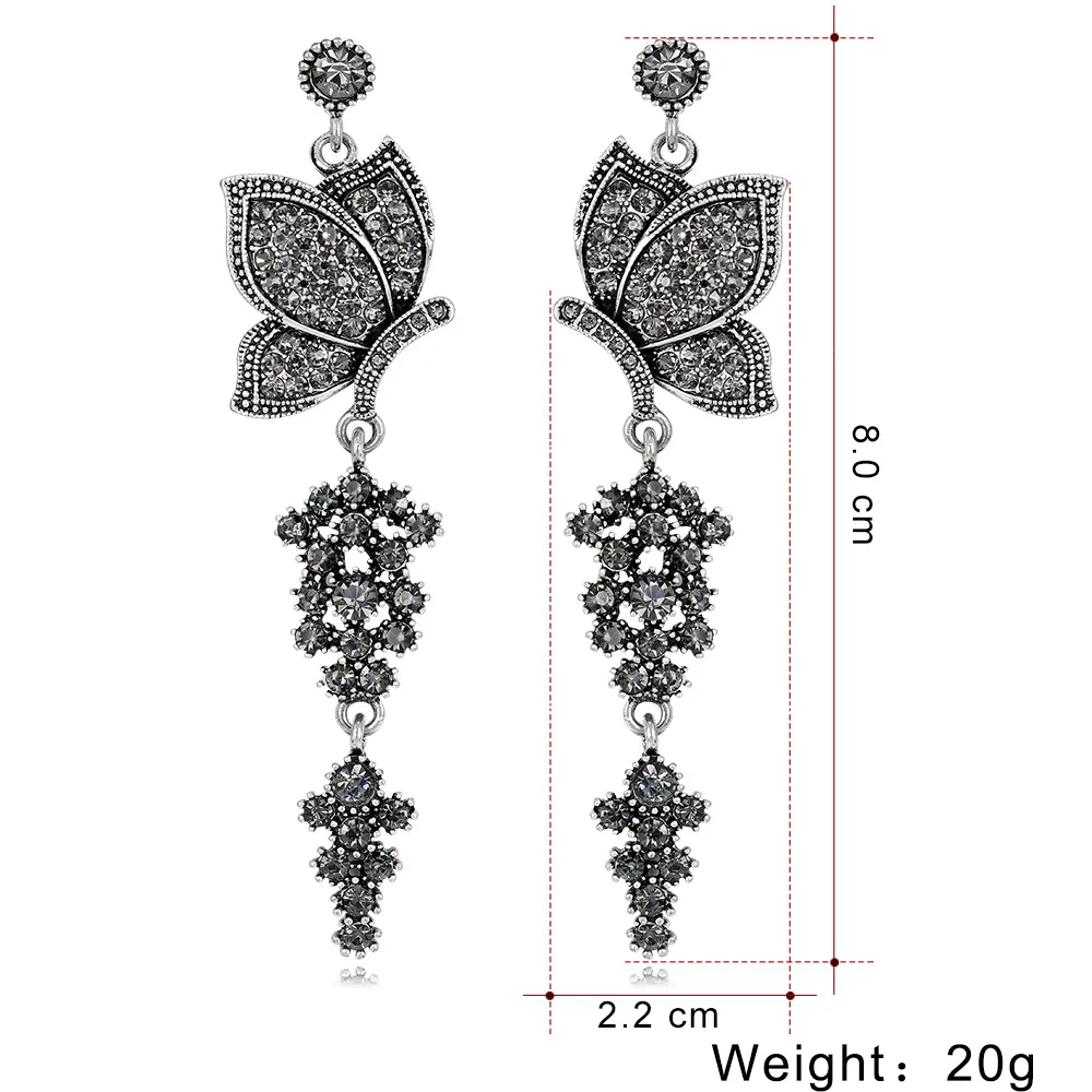 butterfly rhinestone earrings for women 2