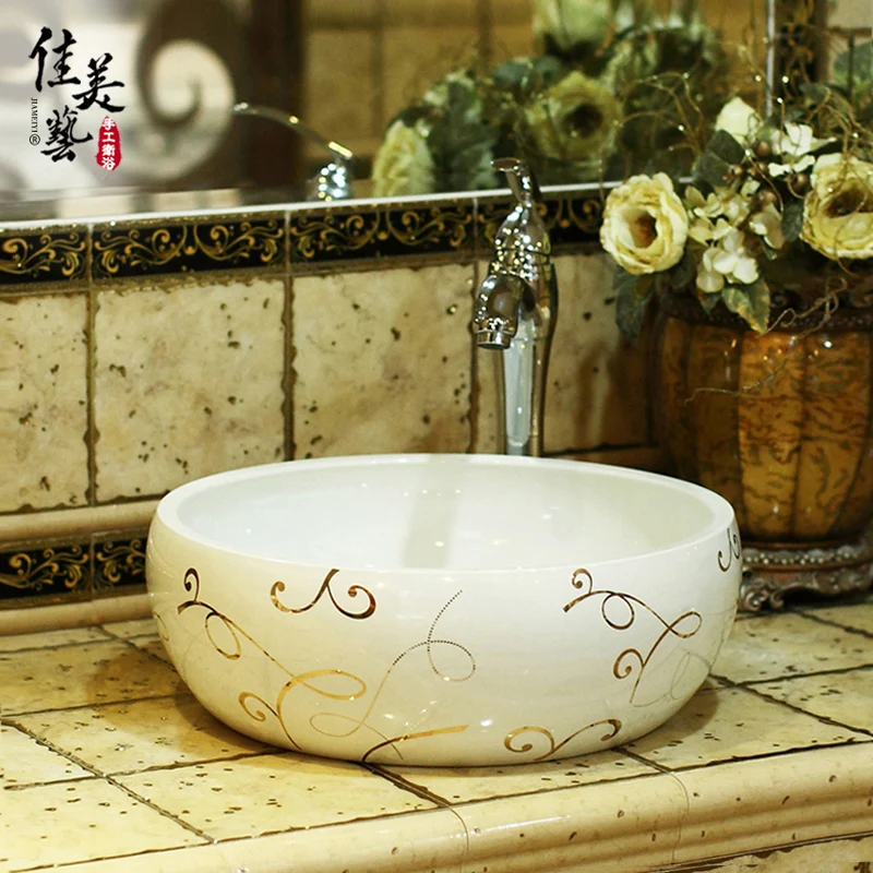 

Fashion rustic handbasin ceramic modern art basin wash basin bathroom fashion counter basin handmade 379