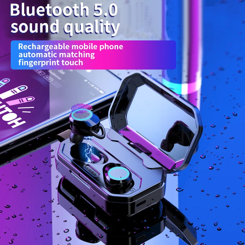 

Timethinker X6 TWS Earbuds Auto Power on off AB1526P Chipset Double Channels Intelligent matching Wireless Charging Case