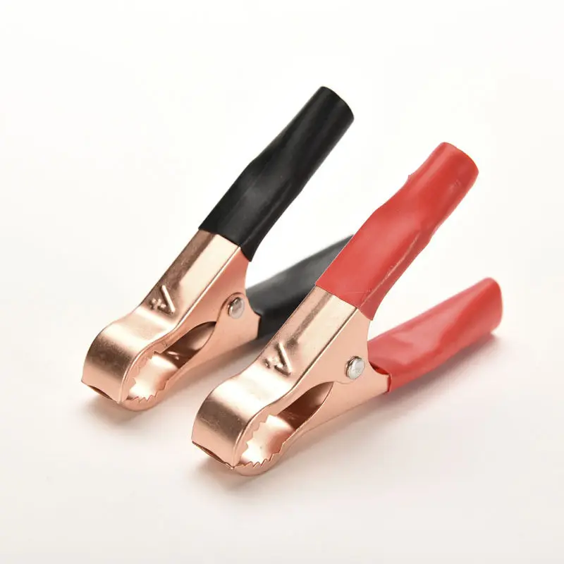 

2sets Car Battery Test Lead Clip Crocodile Alligator Clamps 50A 80mm tsus