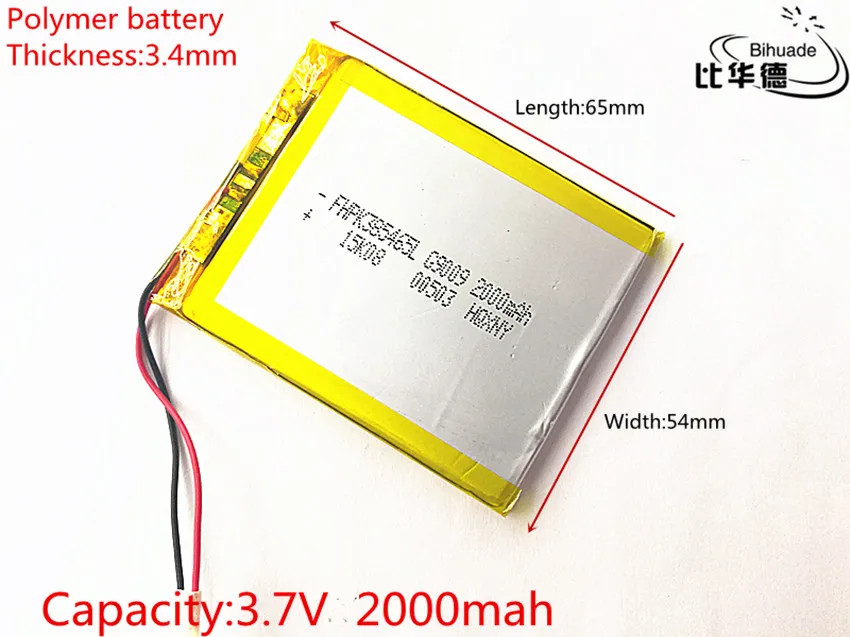 Литий полимерные аккумуляторные батареи 3 7 в 2000 мАч для PAD GPS PSP Vedio|3.7v 2000mah|lithium polymer
