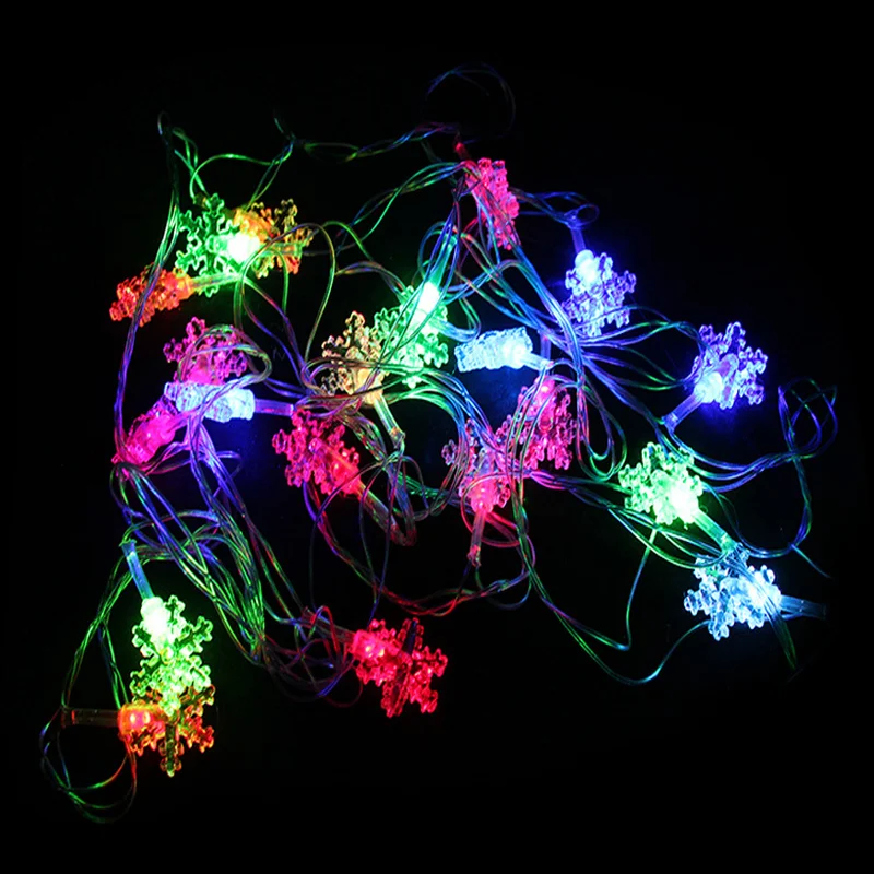 EU Plug LED Light String RGB Lights Christmas Decoration Gifts 4.5 Meters LED Snowflake Lights Christmas Tree Lights String