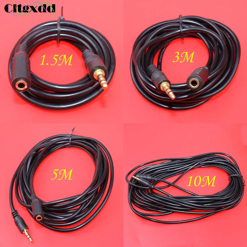cltgxdd 3.5mm Jack Audio Stereo Earphone headphone Extended Cable Cord Male to Female Audio Cable GDeals length:1.5M 3M 5M 10M