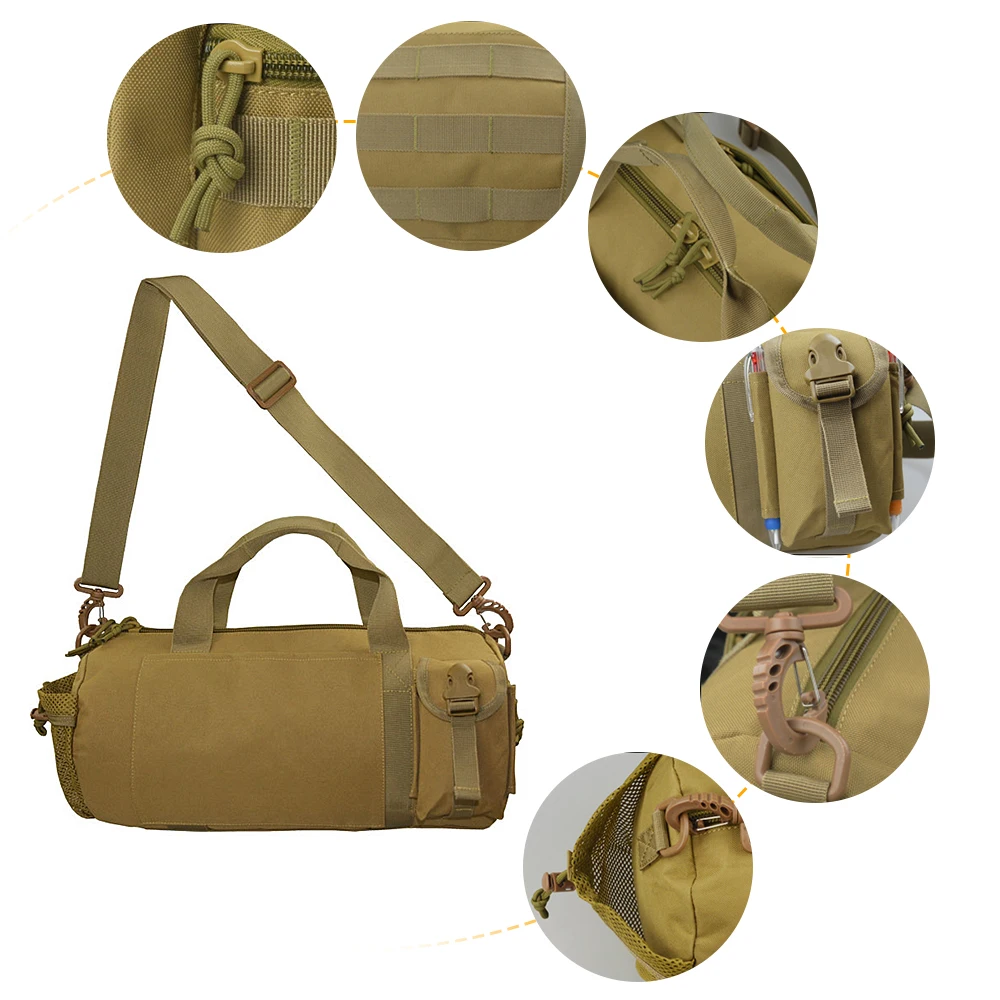 Military Hand Bag Tactical Duffel Bag for Men Outdoor Shouder Bags Sport Fishing Hiking Travel Climbing Shoulder Army Bag