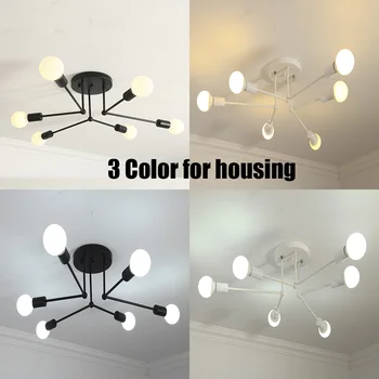 

Simple post modern LED Ceiling Light White black gold bar stair foyer living dining room hanging ceiling lamp iron E27