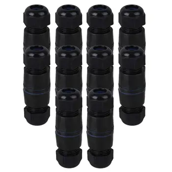 

Ethernet LAN Black IP68 Protection M25 Stuffing Locknut Plastic RJ45 UnShielded Waterproof Cable Gland Connector for Double Cabl