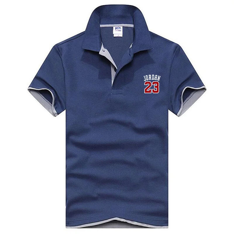 

2019 Brand clothing New Jordan 23 Men Polo Shirt Men Business & Casual solid male polo shirt Short Sleeve breathable polo shirt
