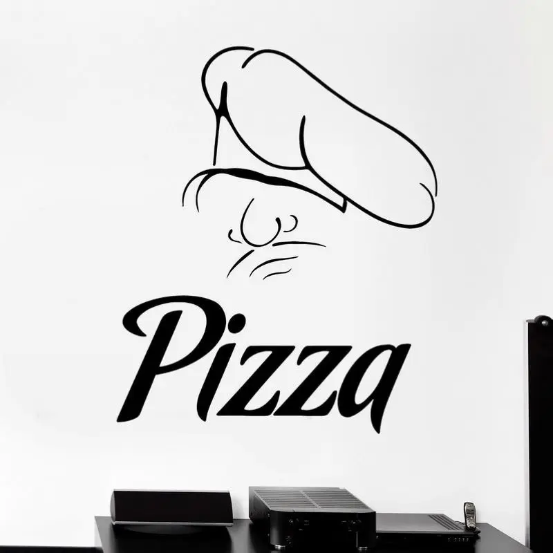 Pizza Sticker Food Decal Poster Vinyl Art Wall Decals Pegatina Quadro Parede Decor Mural Pizza Sticker