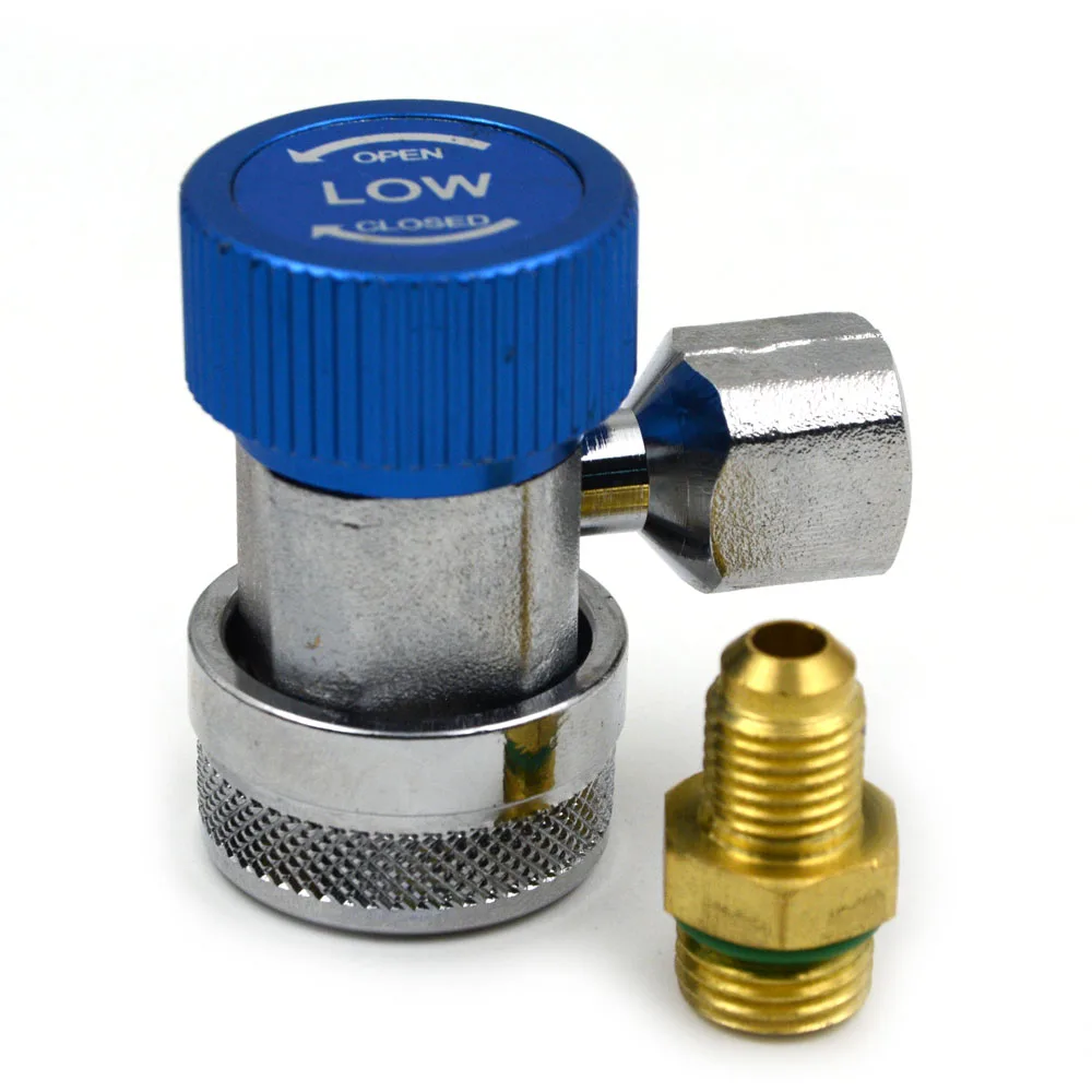 R134 Coupler Adapter, Adjustable R134a Adapters And Ac Hose Fittings, And Lp Connectors For R134a Car Ac System Evacuation And More, 1/ 4" Flares, Set Of 2 - Automotive