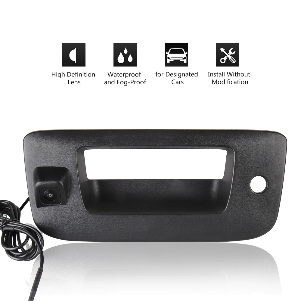 

Car Rover Tailgate Parking BackUp Camera Handle Rear View BackUp Camera Night Vision For Chevy Silverada 2007-2014