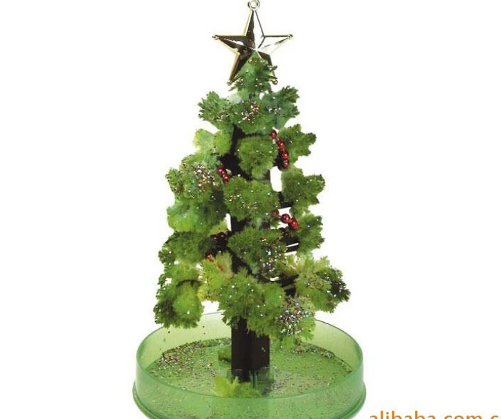 2019 11x7cm DIY Green Visual Magically Grow Paper Crystals Tree Magic Growing Christmas Trees Wunderbaum Kids Toys For Children 2019 17x10cm diy color visual magic crystal growing paper tree magical grow christmas trees wunderbaum science toys for children