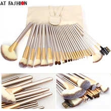 High Quality Professional Powder Foundation Brush 24pcs Makeup Brushes Set Cosmetic Real Make Up Tools blush brush with Bag