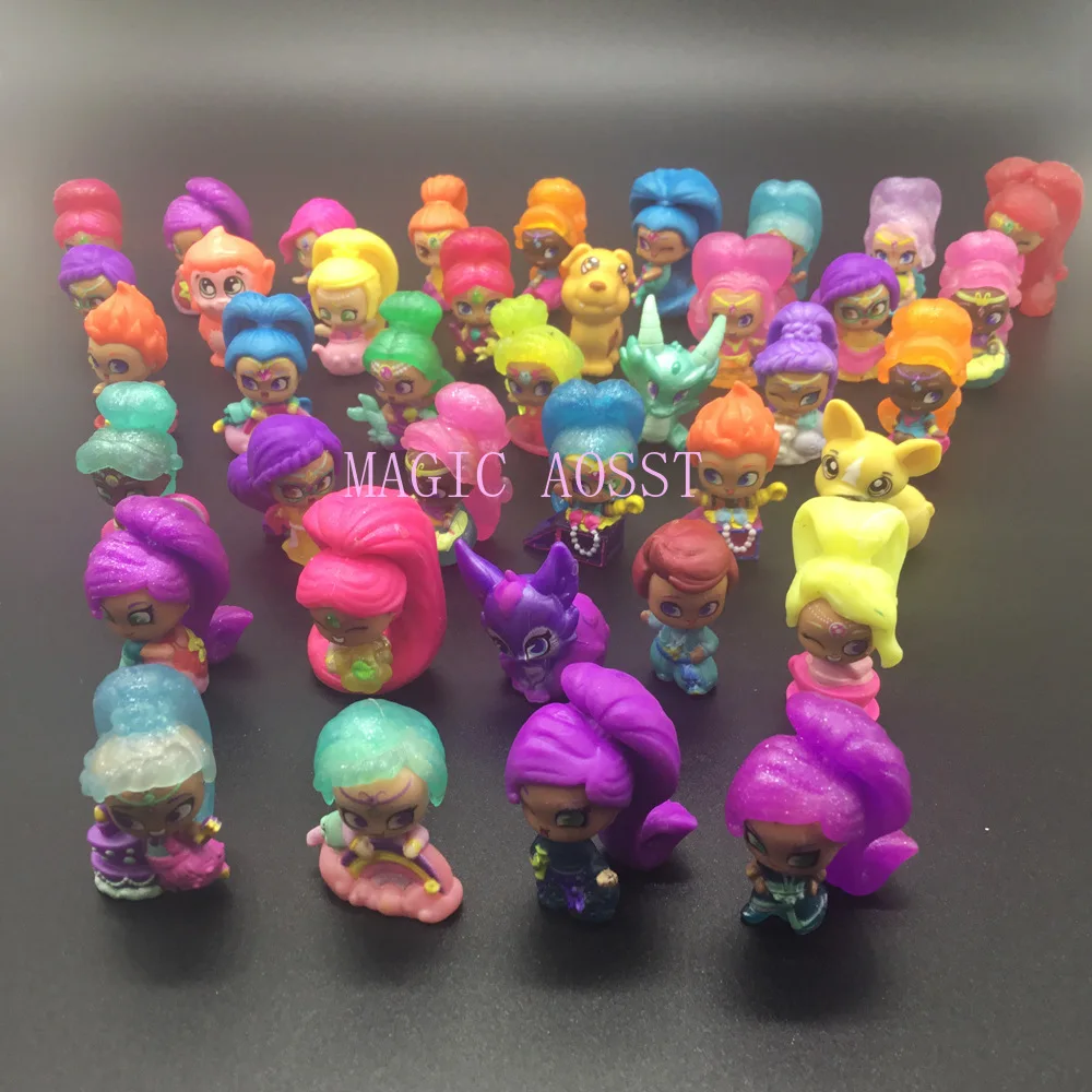 

Original 5Pc/10Pcs/set Shimmer Shine Sister Cute Dolls Shine Girl Action Figures Samira Toy