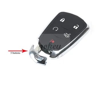 

For Cadillac replaces keyless key into smart remote control key chain 315MHz 5 button XT5 2017 HYQ2EB