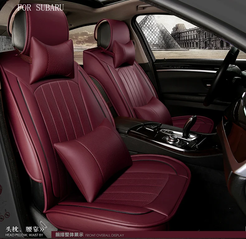 

for SUBARU XV Forester LEGACY IMPREZA small hole ventilate wear resistance PU leather Front&Rear full car seat cover