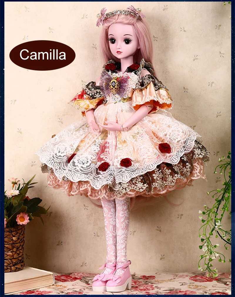 1/3 Bjd кукла 60 см/23,6 дюйма Высота 19 шарнирных шариков куклы DIY парик Обувь Одежда волосы глаза макияж девушка игрушки коллекция