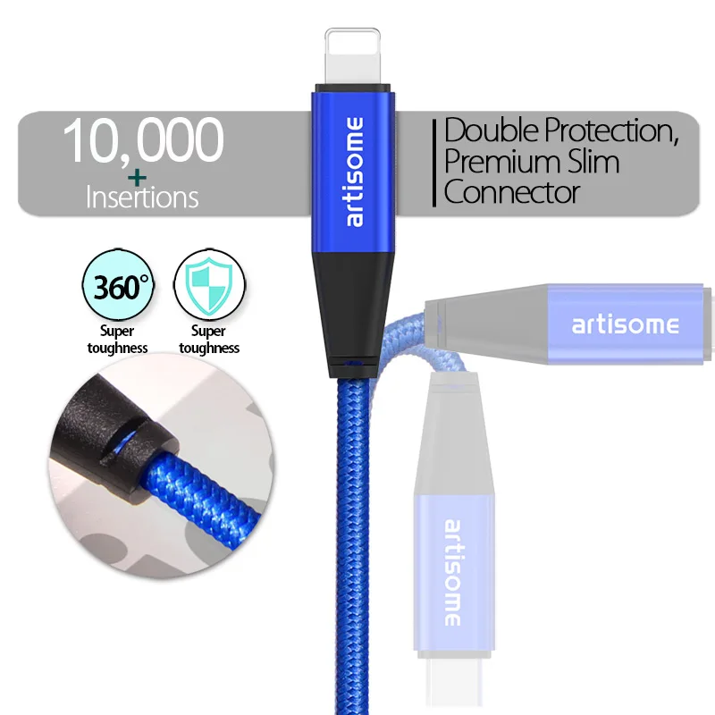 Artisome USB Cable For iPhone XS MAX Fast Charging Cable For iPhone X 8 7 6 s 2A USB Charging Data Cable Mobile Phone Cables     (16)