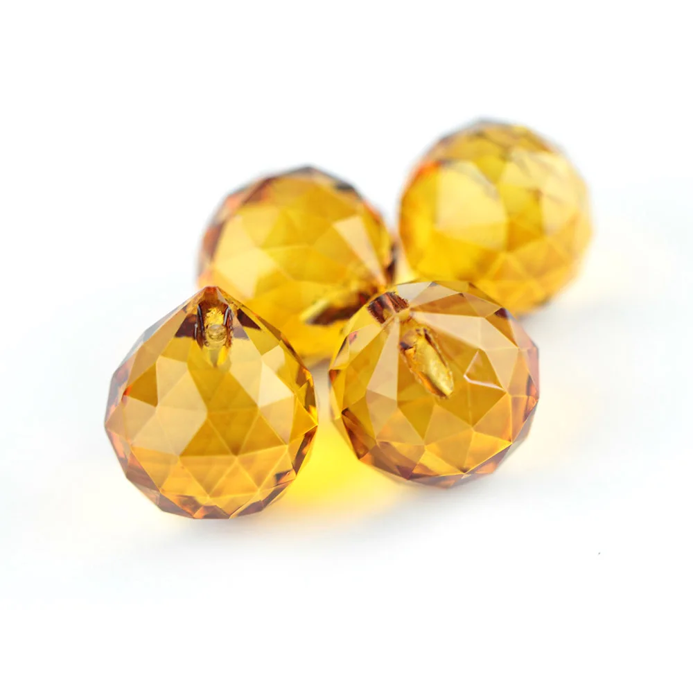 amber 40 шт. яркая люстра Хрустальные шары лампа призматические шары яркие 40 мм для люстры освещение Декор - Цвет: amber