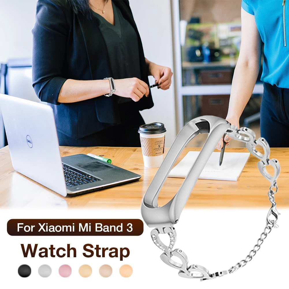 Браслет из металлического цинкового сплава для Xiaomi Rice Band 3 Браслет Смарт-часы с метровым ремешком Miband аксессуары