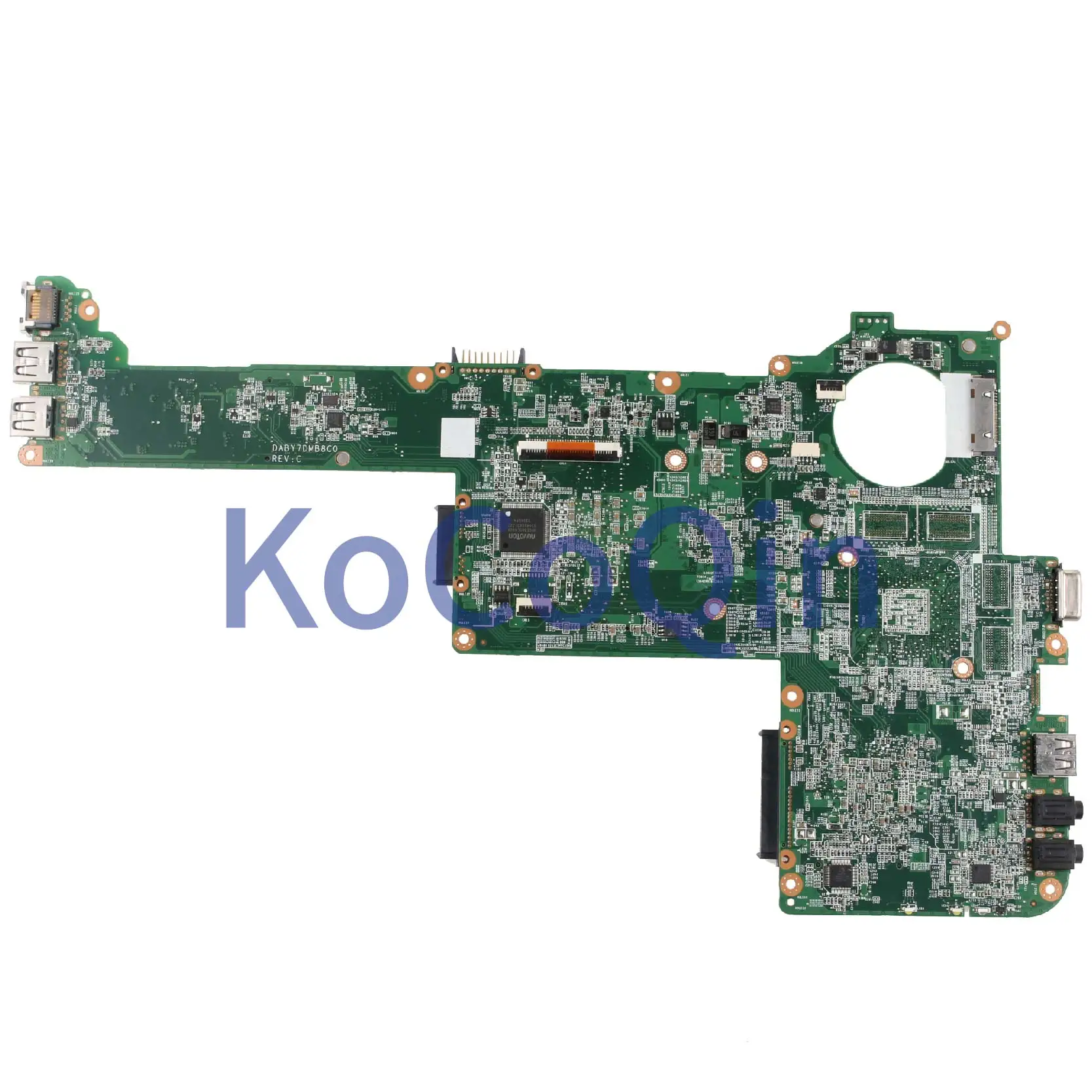 Low Price  KoCoQin Laptop motherboard For TOSHIBA Satellite C805 C805 C800D D EM1200 Mainboard DABY7DMB8C0 AMD