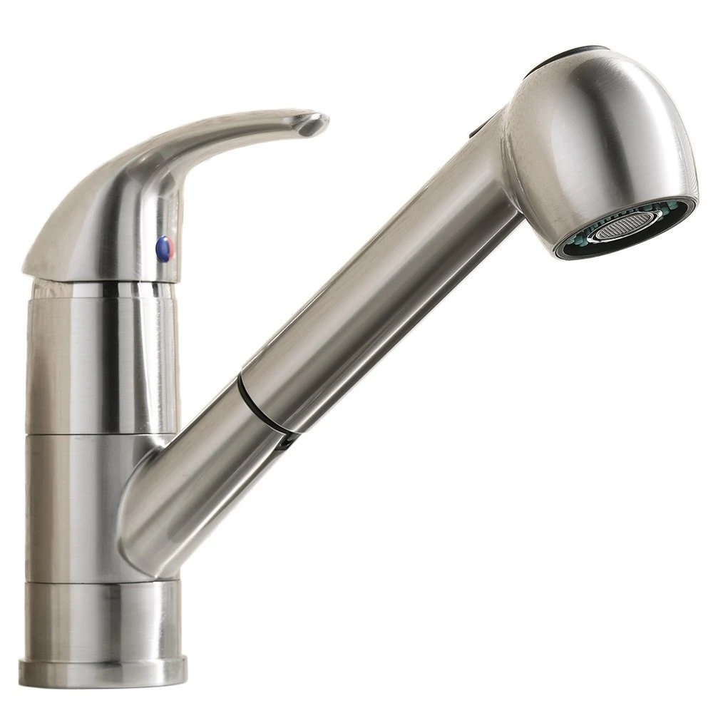Robinet D Evier De Cuisine En Acier Inoxydable Nickel Brosse Poignee Unique Barre De Pulverisation Extractible Petit Robinet D Evier De Cuisine Extractible Aliexpress