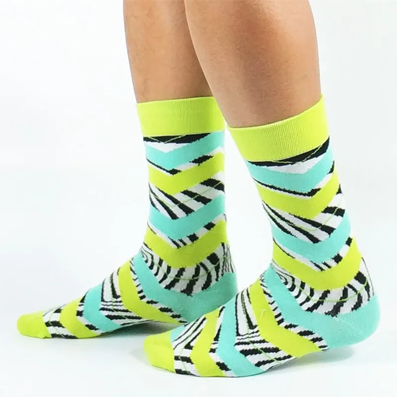 Men's Zebra Strip Casual Street Socks USA Size 8 12 (Euro Size 41 45)in Men's Socks from