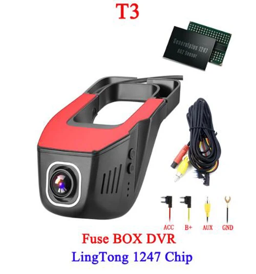 WHEXUNE, WiFi, Автомобильный видеорегистратор, видеорегистратор FHD, 1080 P, ночное видение, скрытая камера на приборной панели, Автомобильный видеорегистратор, автомобильная камера с g-сенсором - Название цвета: T3