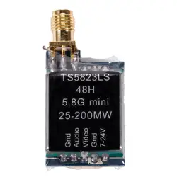 TS5823LS 5,8 г Мини 25-200 МВт 48CH RP-SMA Мощность Регулируемый переключаемый AV Беспроводной FPV передатчик свет Вес легко чтобы Применение