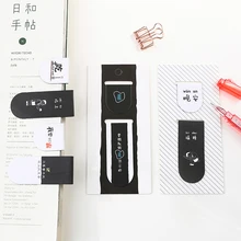 Милый закладки, корзина для цветов, креативный маленький свежий студент корейские канцелярские принадлежности магнитная закладка Примечание металлический подарок книга папка