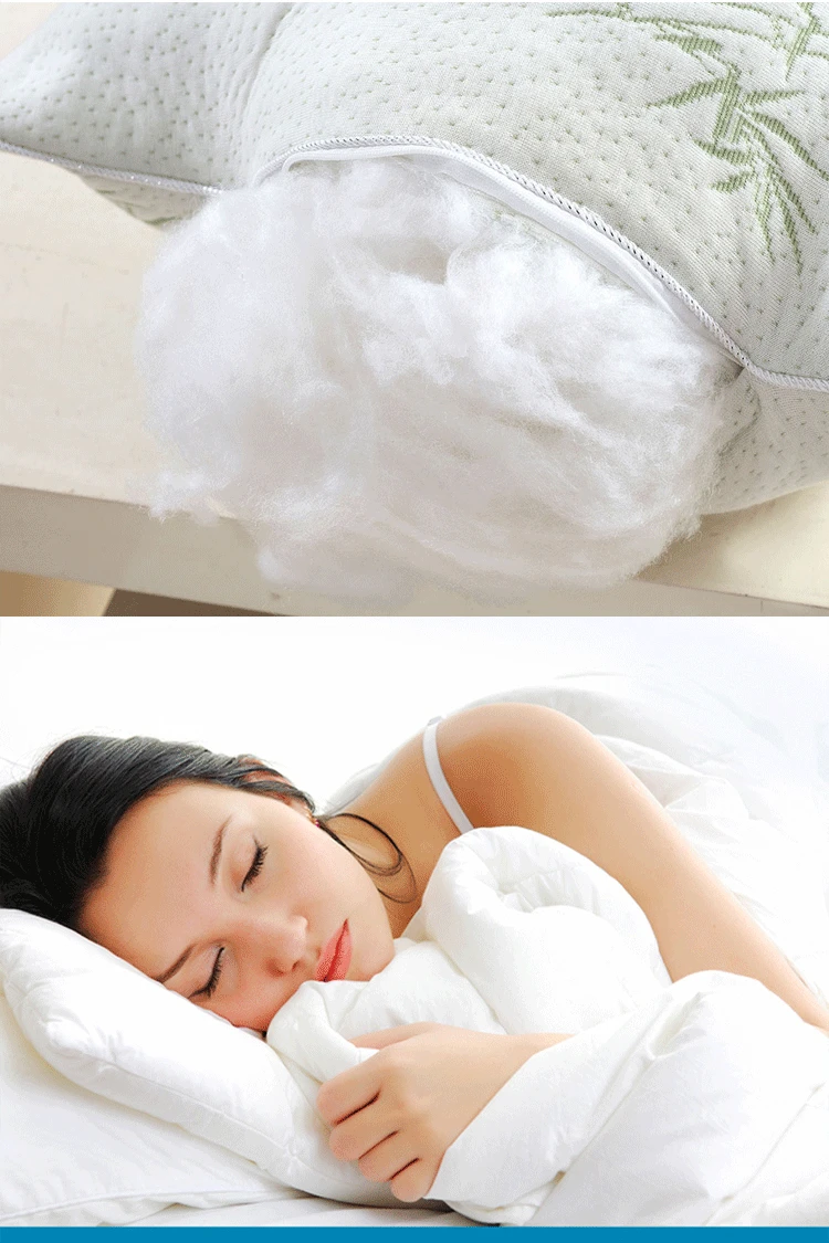 Подушка из бамбукового волокна 48x74 см, 1 шт., удобные подушки для сна, для поддержания сна, для облегчения усталости шеи, 0,9 кг, эластичная подушка