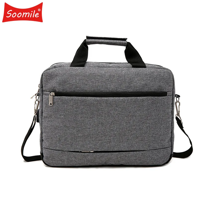Soomile 2018 мужской портфель USB сумка для ноутбука мужская простая Protfolio офисный