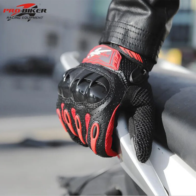 Летние новые дышащие PRO-BIKER мотокросса мотоциклетные перчатки Рыцарь локомотив полный палец гоночные перчатки для сенсорного экрана