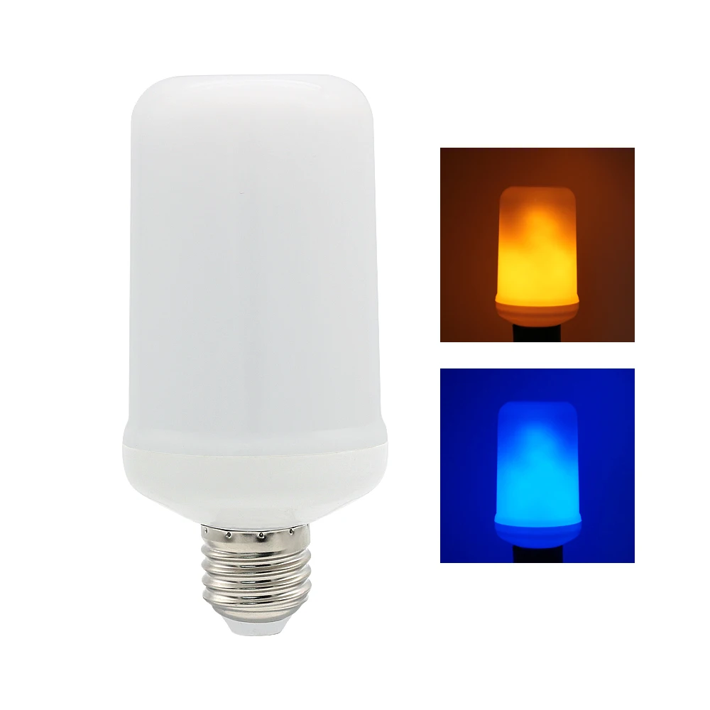 

Yellow Blue LED E27 Flame Effect Lights AC 85-265V 3 Modes Fire Flickering Emulation Ampoule LED Flame Lamp 2835SMD 99LEDs