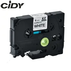 CIDY Tze-FX211 Tz-FX211 черный на белом гибкие этикетки Совместимость P touch 6 мм Цзы FX211 tz FX211 этикетка лента Кассетный картридж