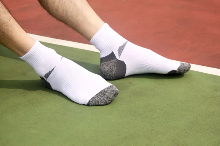 5 пар мужские коттоновые Носки спортивные Носки подкрепление дизайн для пятки ног Баскетбол Носки calcetines hombre сжатия Носки