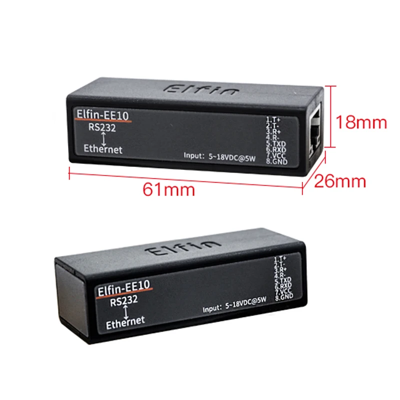 Serie RS232 zu Ethernet Konverter Modbus TCP Server UPD Client 10/100 M adaptive unterstützt MAC automatische lernen 5 netzwerk link