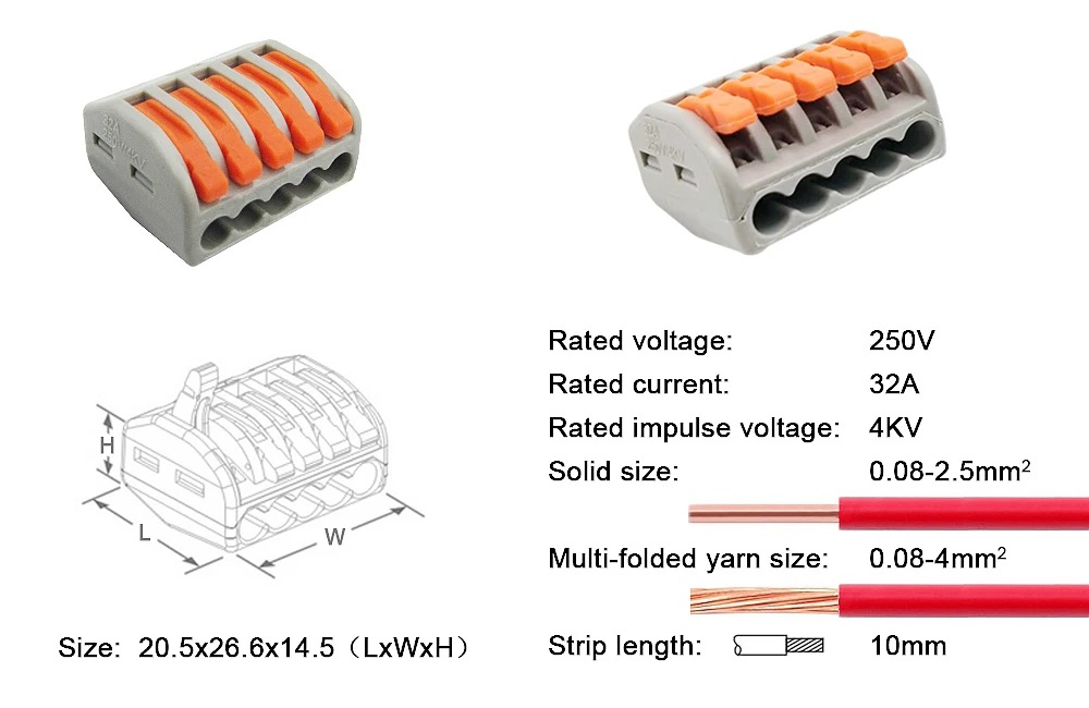 10 шт. PCT-212 PCT-213 PCT-214 PCT-215 PCT-218 SPL-2P/3 P Универсальный Компактный проводной разъем проводки, проводниковый Блок рычаг