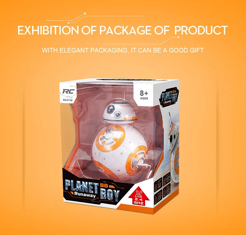 Быстрая Умный Робот Star Wars BB8 с экшн-фигурой звук подарок игрушки BB-8 мяч робот 2,4 г пульт дистанционного управления рождественские подарки
