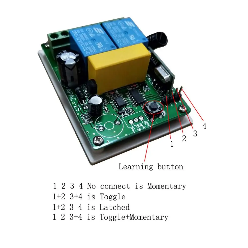AC110-220V 2CH беспроводной переключатель системы дистанционного управления модуль дистанционного приемника радио релейный передатчик умный переключатель 315/433 МГц