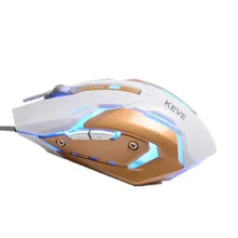 Проводная игровая клавиатура макро-определение Бесшумная мышь Мышь в 4-х цветах дыхание светильник геймерская мышь, 3200 Точек на дюйм для настольных ПК