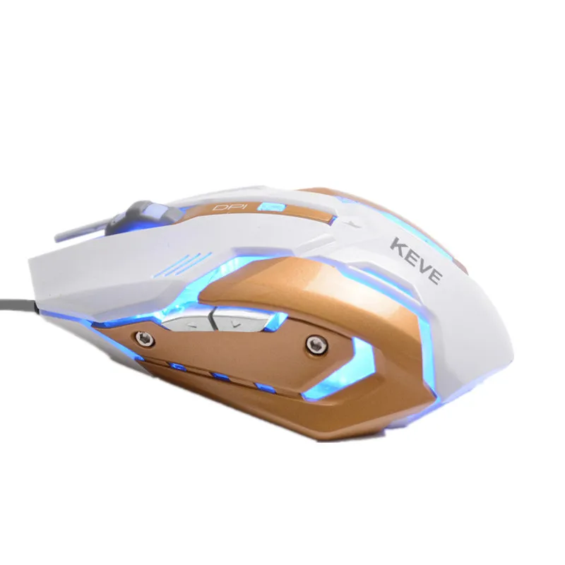 

Wired Gaming Macro Definition Silent Mute Mouse 4-color Breathing Light Gamer Mice 3200DPI for Desktop Laptop PC