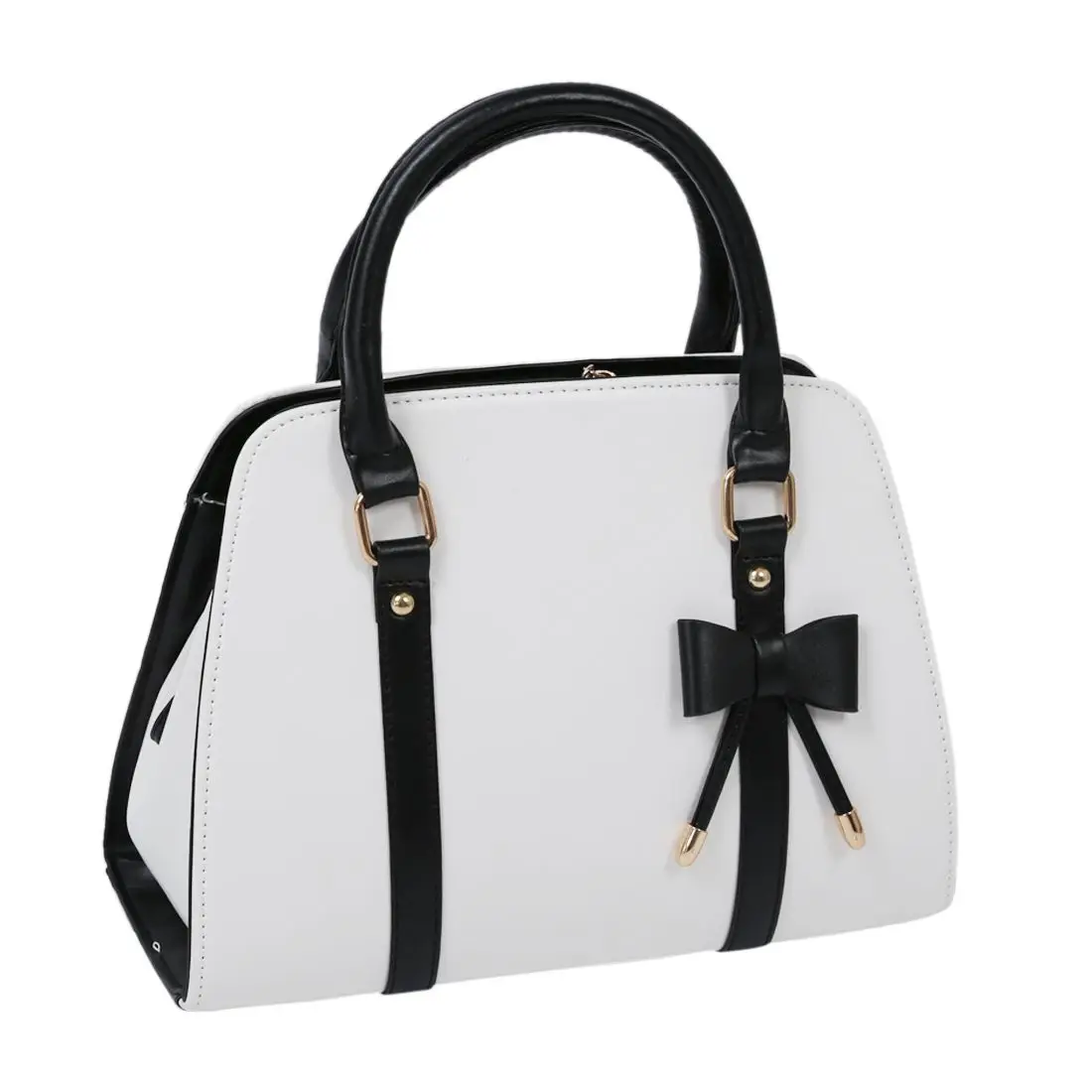 

2018 new fashion and good quality Hot Womens Vintage Hobo Messenger Handbag Shoulder Bag Tote with Bow-White faux suede pillow